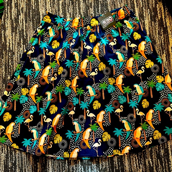 Retrolicious Dresses & Skirts - Retrolicious tropical birds, A line skirt